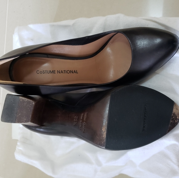 CoSTUME NATIONAL Brown Block Heels - Size 5.5 - Picture 6 of 12